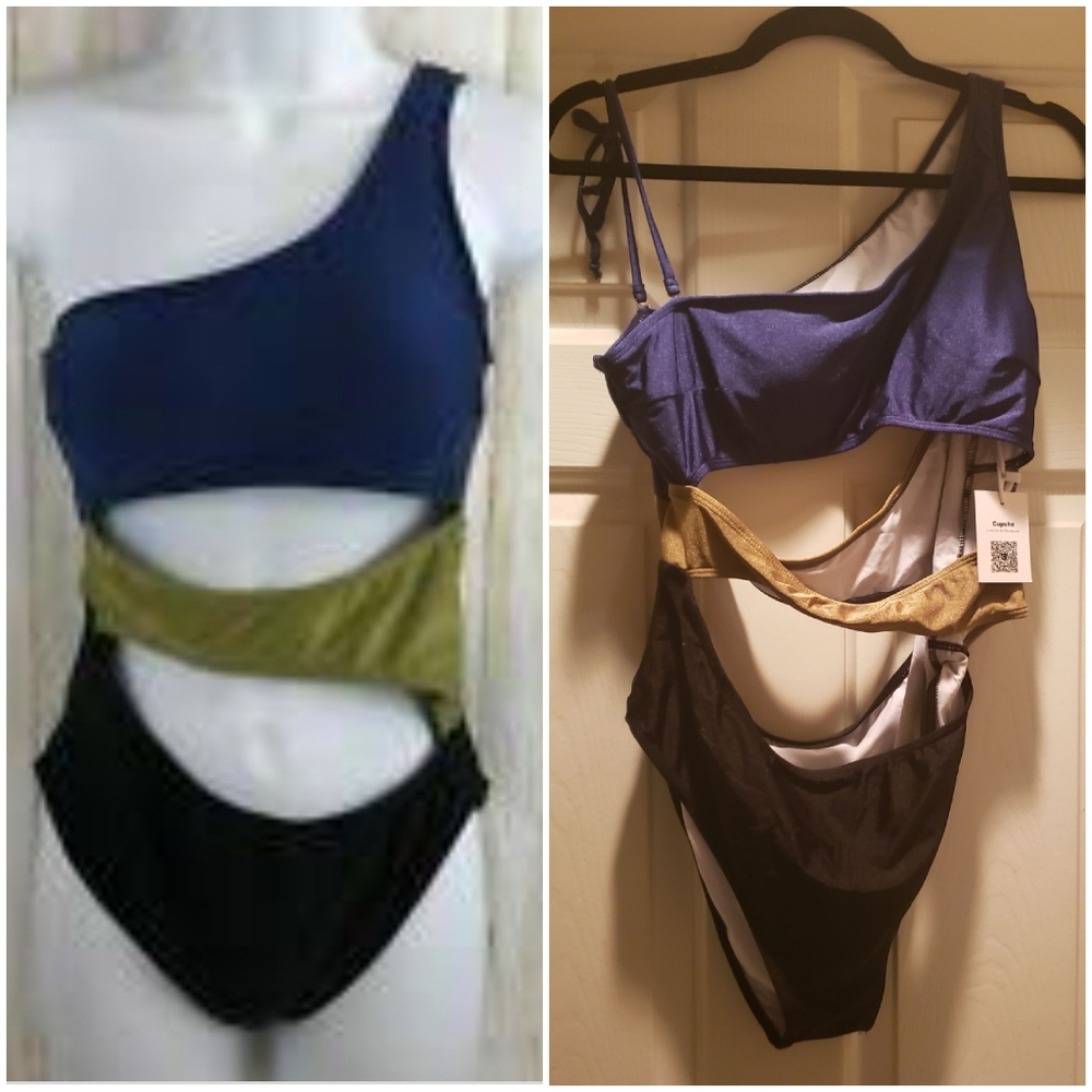 💙💚🖤 NWT Cupshe Black, Blue, Avocado Green One Piece